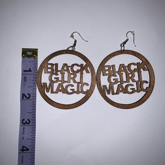K) Set of 3 Black Girl Earring - Picture 7 of 9